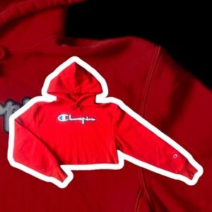 cropped champion sweatshirt